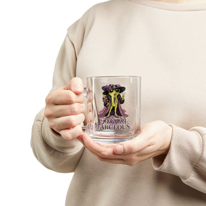Friggin' Fabulous" Funny & Stylish Frog Cocktail Glass Mug, Fun Gift for Fashion Lovers & Bachelorette Parties