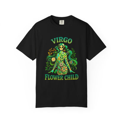 Virgo Flower Child – Vibrant Retro Zodiac Tee