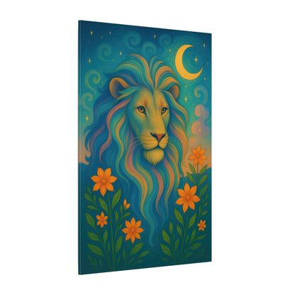 Starlit Lion – Regal Radiance Wall Art (Leo Inspired)