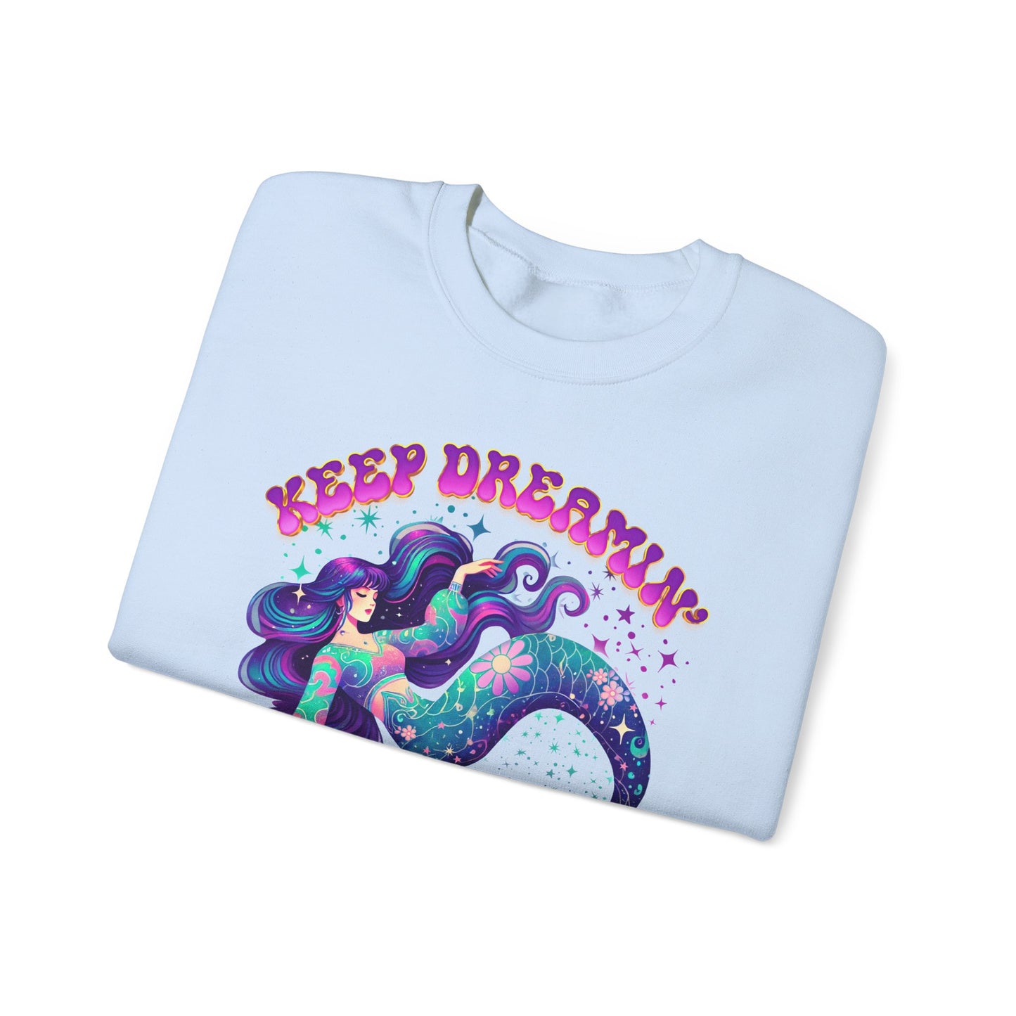 Keep Dreamin’ Pisces Sweatshirt | Celestial Mermaid Zodiac Crewneck | Cozy Astrology Gift for Dreamers | Water Sign Horoscope Apparel | Soft Star Sign Pullover