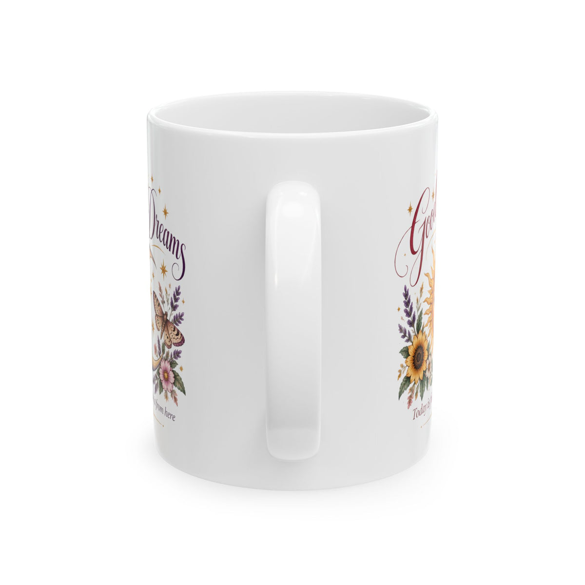 Good Morning And Sweet Dreams Coffee Mug | Celestial Affirmation Mug