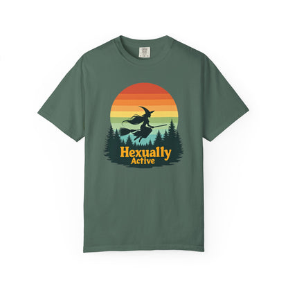 Hexually Active Tee – Sassy Witch Retro Comfort Colors 1717 Shirt