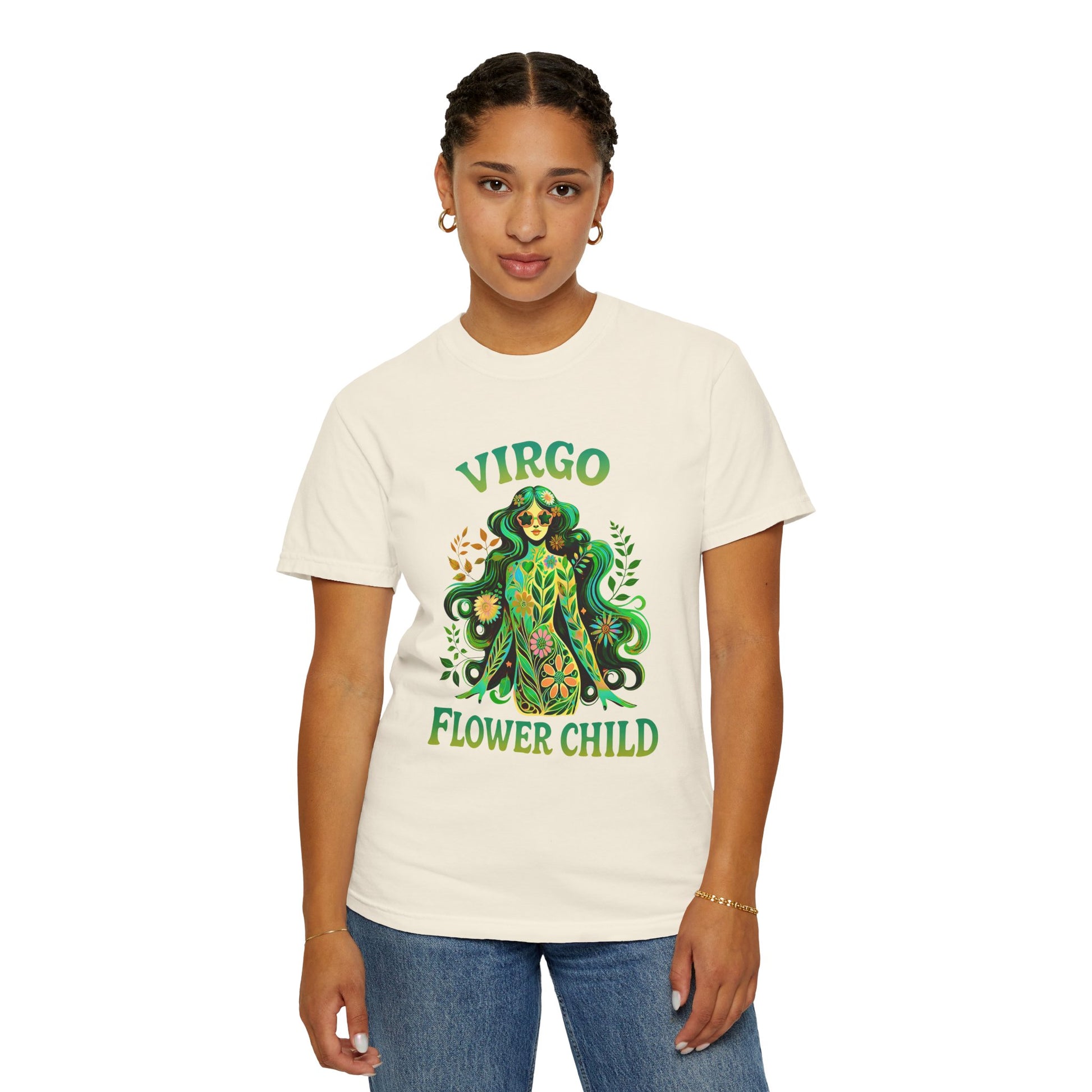Virgo Flower Child – Vibrant Retro Zodiac Tee