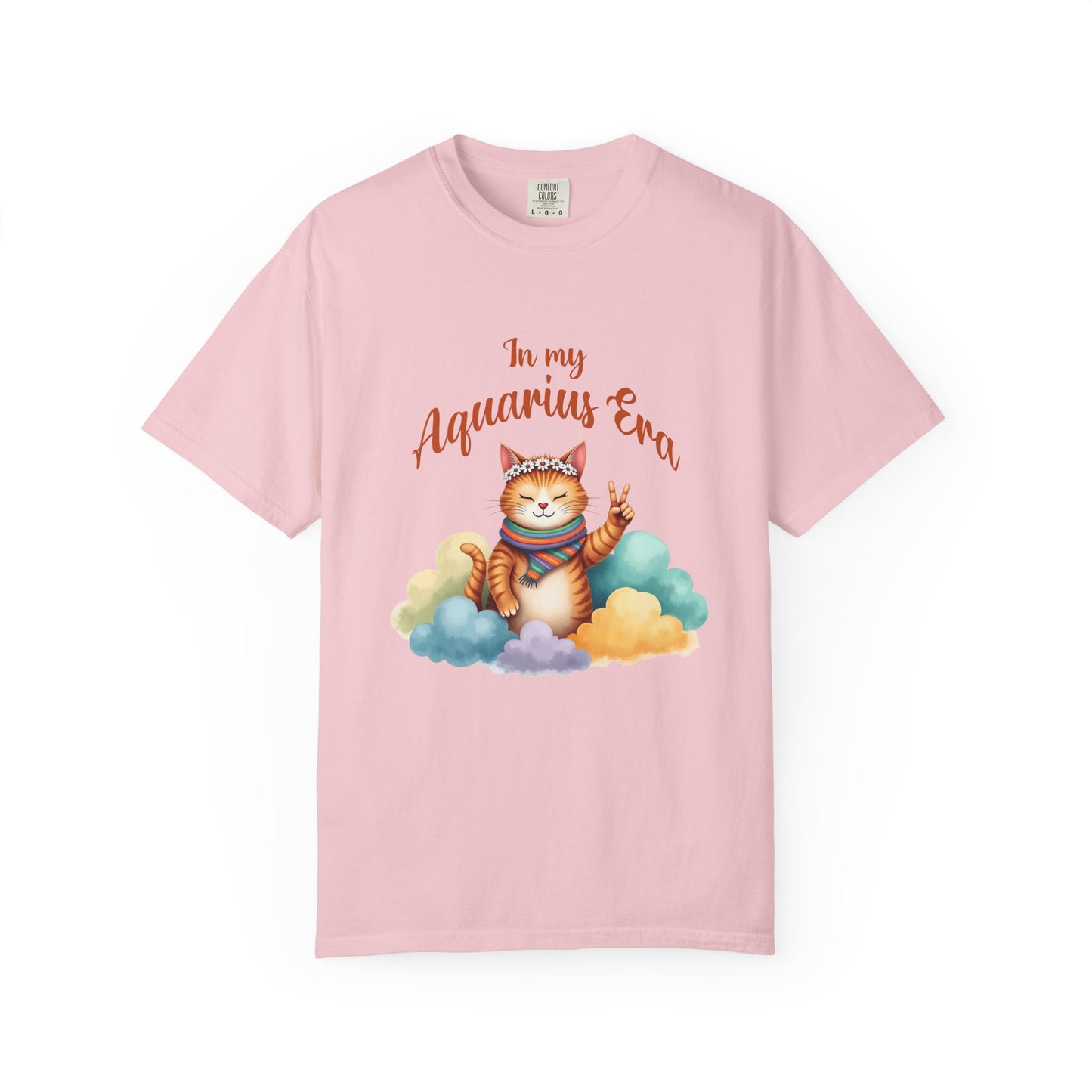 In My Aquarius Era Tee – Colorful Funny Zodiac Cat Shirt