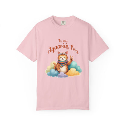 In My Aquarius Era Tee – Colorful Funny Zodiac Cat Shirt