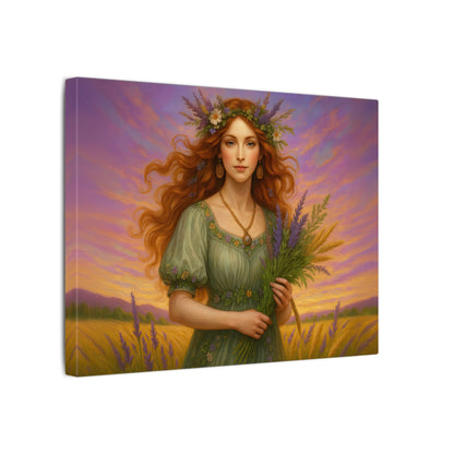 Virgo Zodiac Wall Art, Harvest Goddess Canvas Print, Astrology Home Decor, Virgo Gift for Her, Celestial Maiden Painting, Star Sign Wall Decor