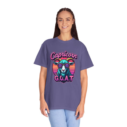 Capricorn The G.O.A.T – Vaporwave Retro Zodiac Tee
