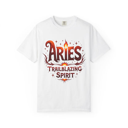 Aries Trailblazing Spirit Tee – Empowering Retro Zodiac Shirt