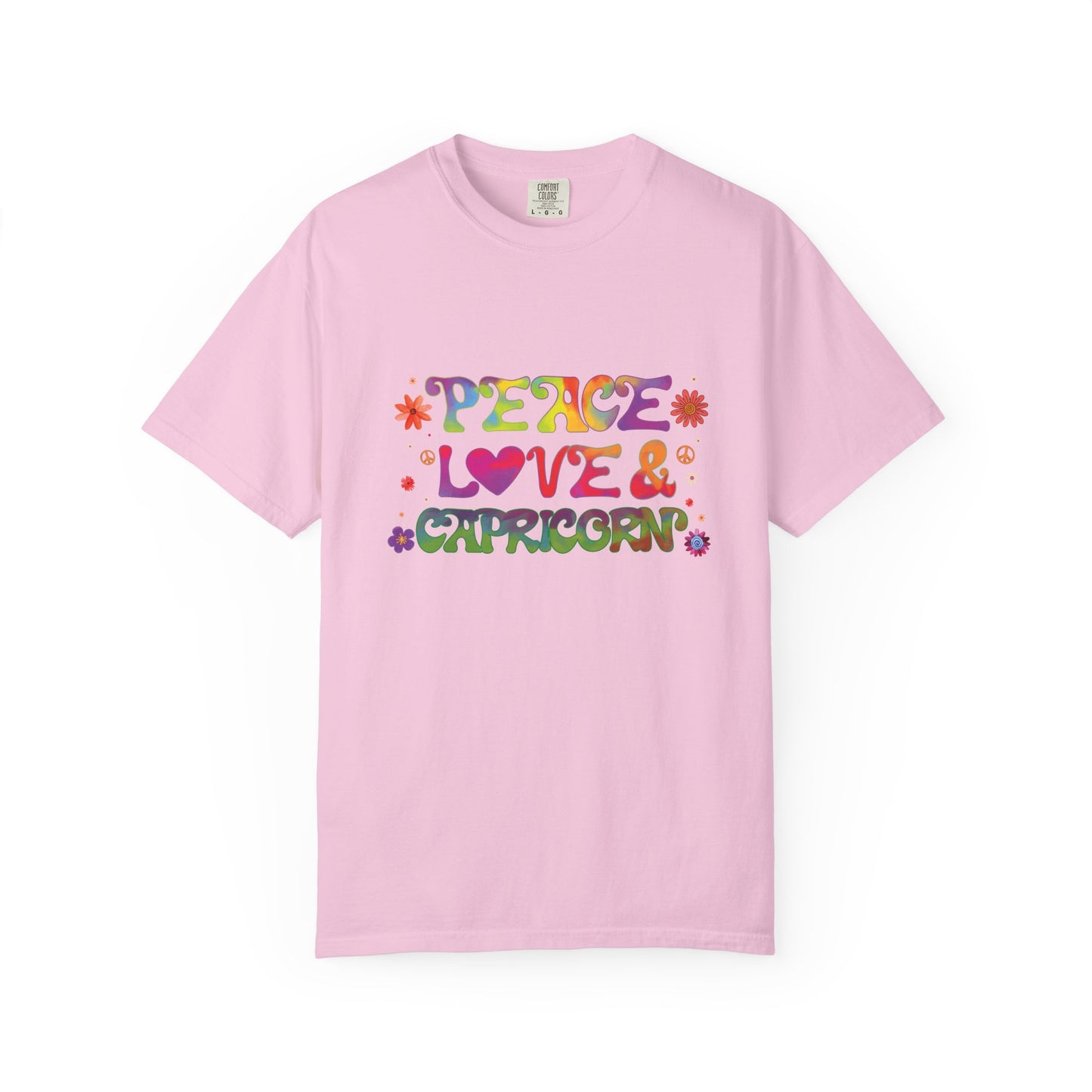 Peace Love & Capricorn – Groovy Hippie Zodiac Tee