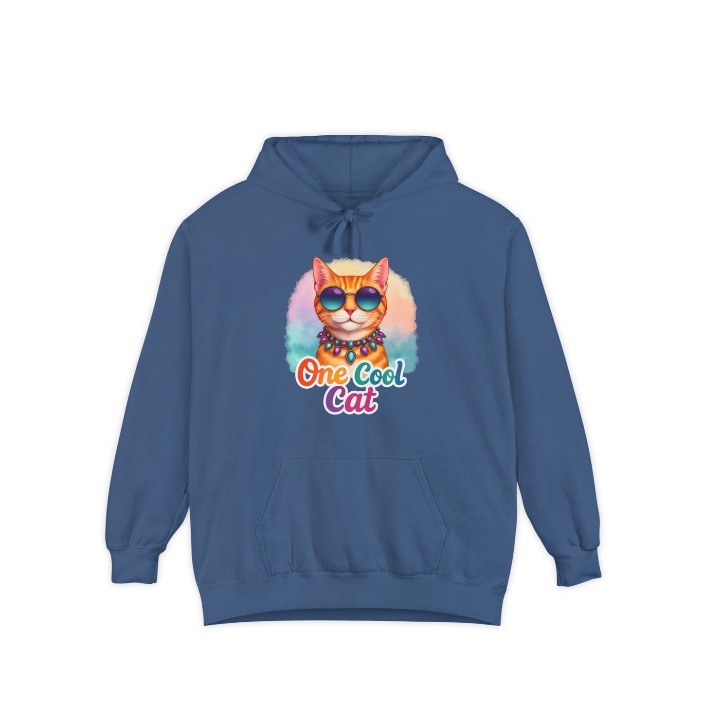 One Cool Cat Unisex Hoodie – Colorful Vibrant Comfort Colors Midweight Hoodie