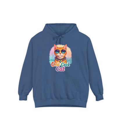 One Cool Cat Unisex Hoodie – Colorful Vibrant Comfort Colors Midweight Hoodie