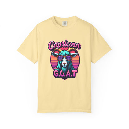 Capricorn The G.O.A.T – Vaporwave Retro Zodiac Tee