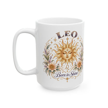 Celestial Leo Zodiac Sun Coffee Cup