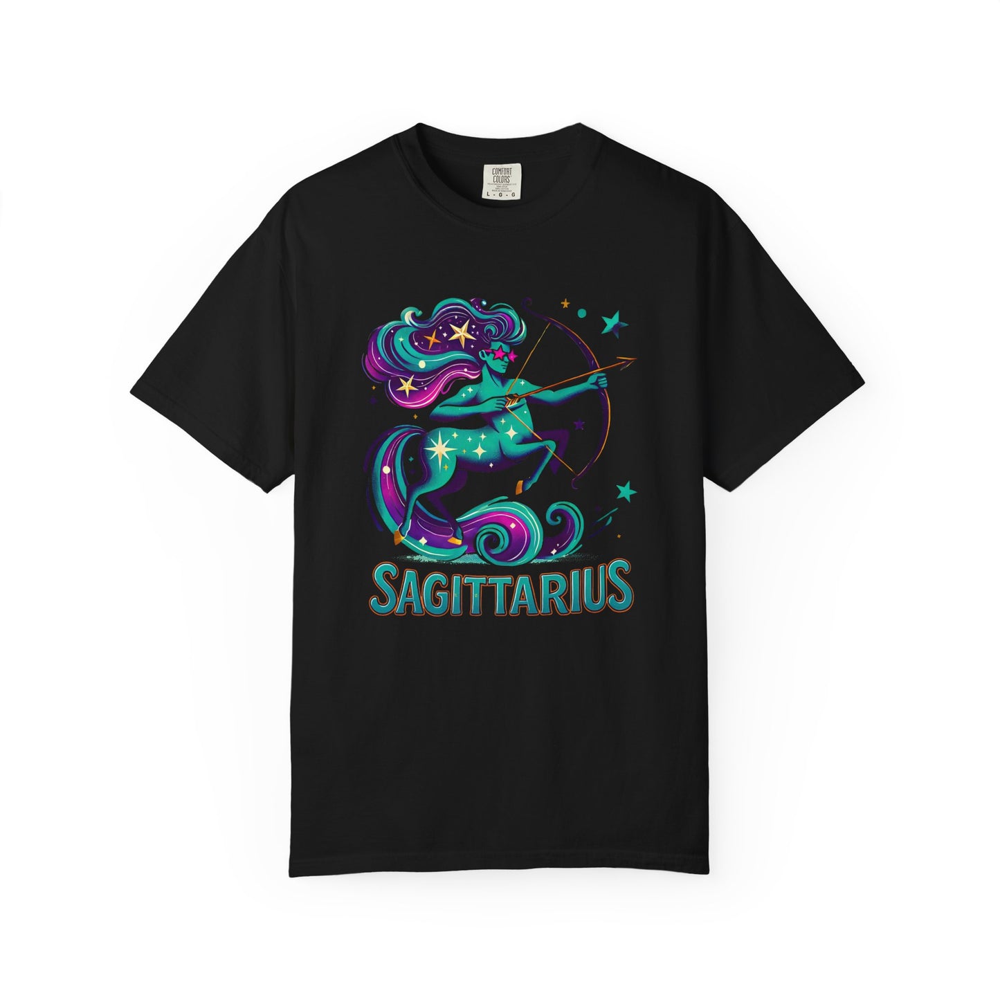 Sagittarius Retro Groovy Centaur -Colorful Zodiac Tee