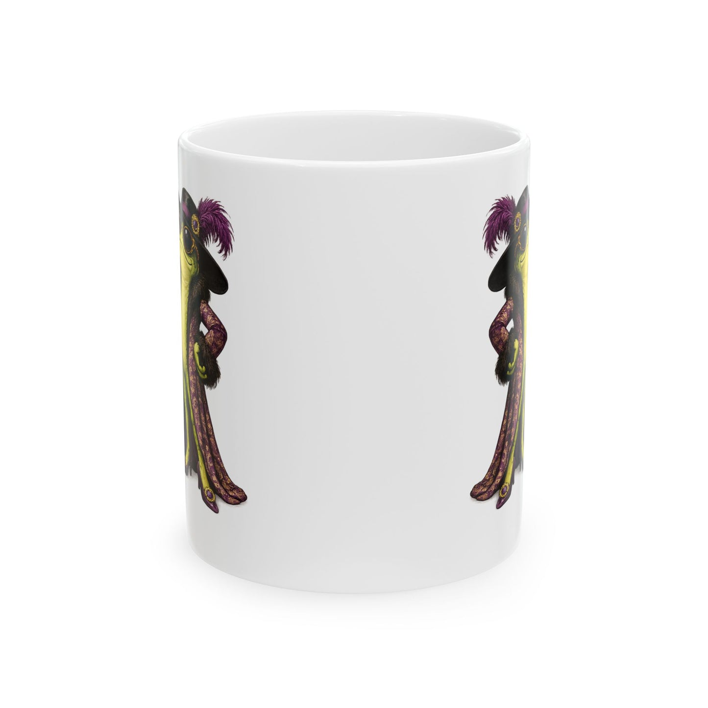 Friggin’ Fabulous Frog Mug | Funny Fashion Frog Affirmation Coffee Mug | Glam Frog Gift for Women