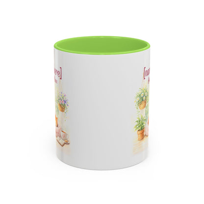 Personalized Name Cat Mug - Custom "Happy Place" Ceramic Mug for Cat Lovers