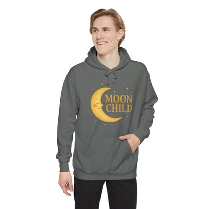 Moon Child Unisex Hoodie – Vibrant Celestial Comfort Colors Midweight Hoodie