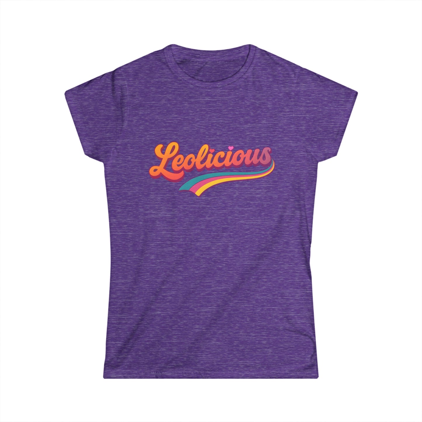 Leolicious Women’s Softstyle Tee – Empowering Retro Zodiac Colorful Shirt
