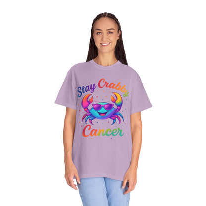 Stay Crabby Cancer – Rainbow Retro Crab