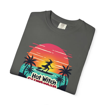 Hot Witch Summer - Surfing Retro Sunset Beach Tee