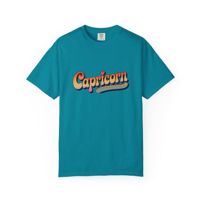 Capricorn – Retro Rainbow Groovy Zodiac Tee