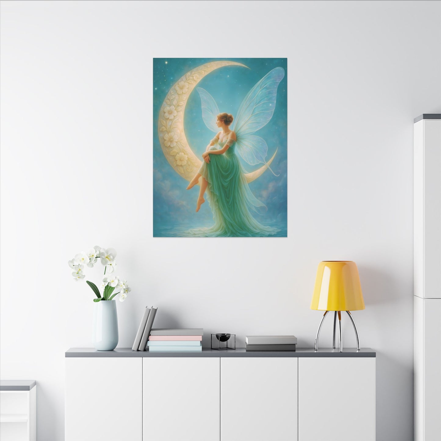 Moonlit Reverie – Art Nouveau Inspired Fairy Wall Art