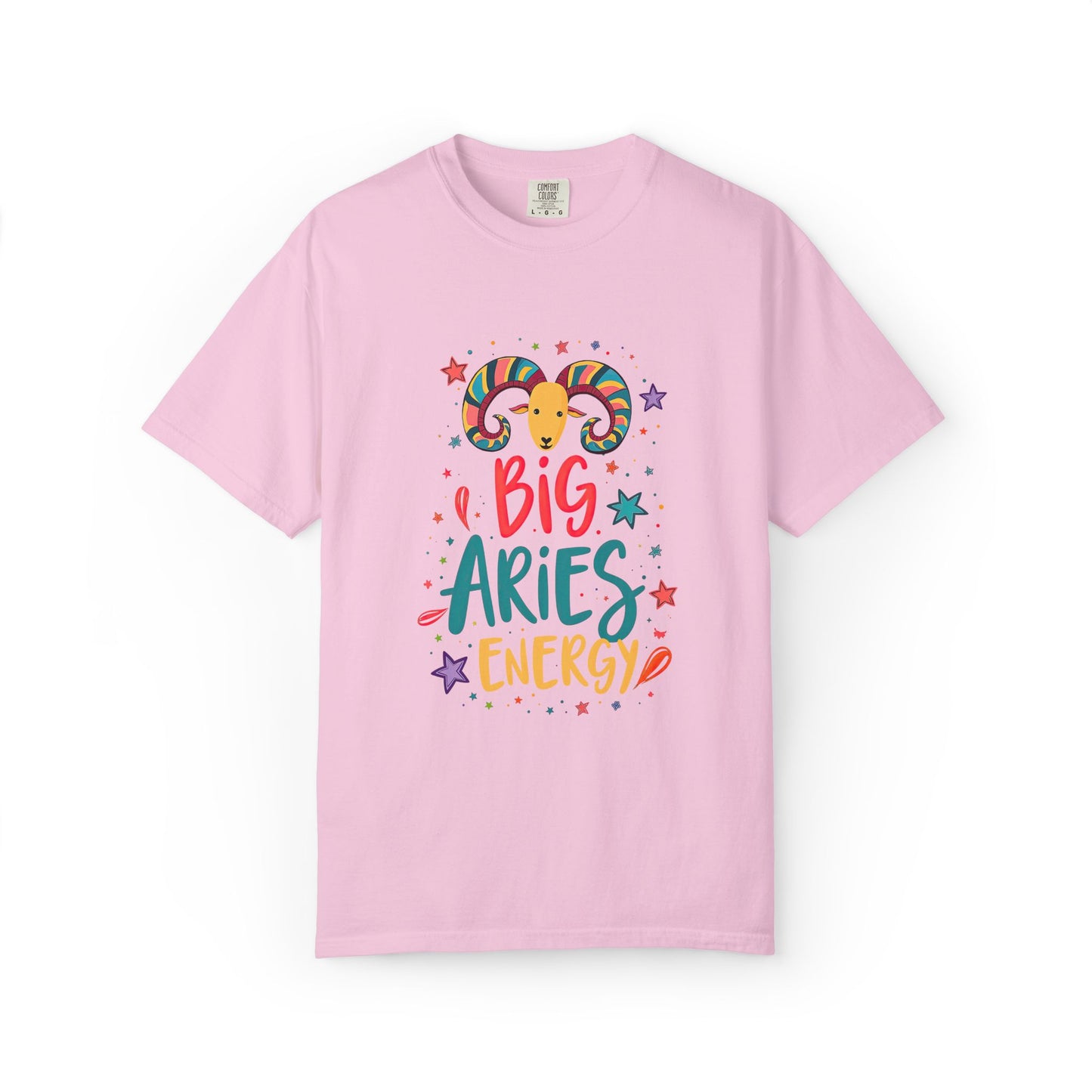 Big Aries Energy Tee – Colorful Fun Zodiac Shirt