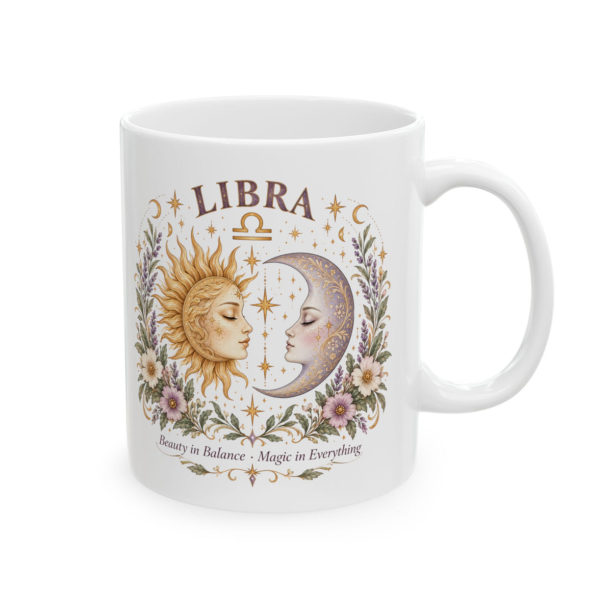 Libra Sun and Moon Mug | Witchy Astrology Coffee Cup