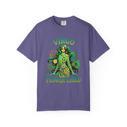 Virgo Flower Child – Vibrant Retro Zodiac Tee