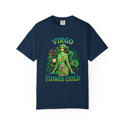 Virgo Flower Child – Vibrant Retro Zodiac Tee