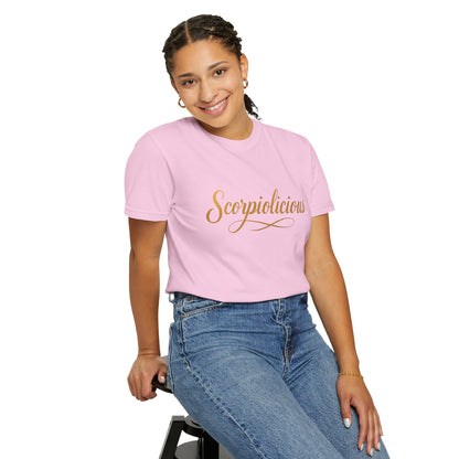 Scorpiolicious – Retro Script Scorpio Tee