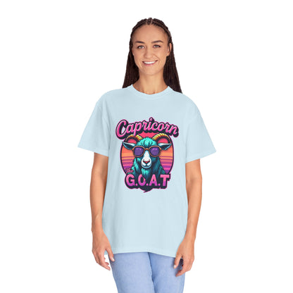 Capricorn The G.O.A.T – Vaporwave Retro Zodiac Tee