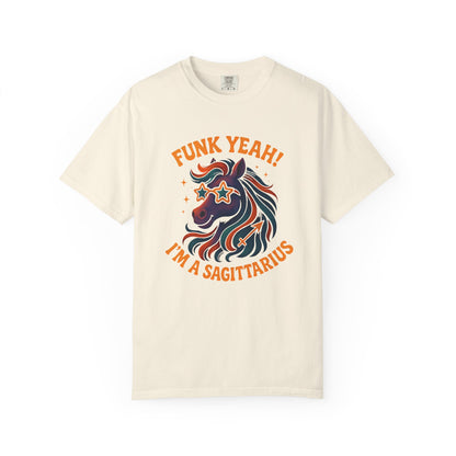Funk Yeah! I’m a Sagittarius – Retro Colorful Tee Zodiac Shirt