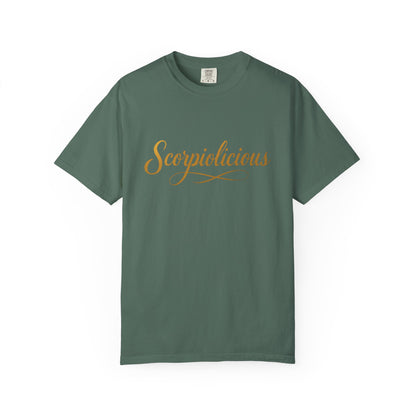 Scorpiolicious – Retro Script Scorpio Tee