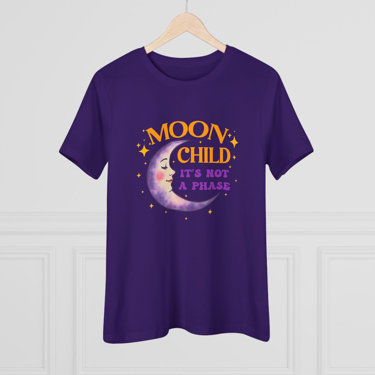 Moon Child It's Not A Phase Women’s Relaxed Tee – Empowering Celestial Colorful Shirt