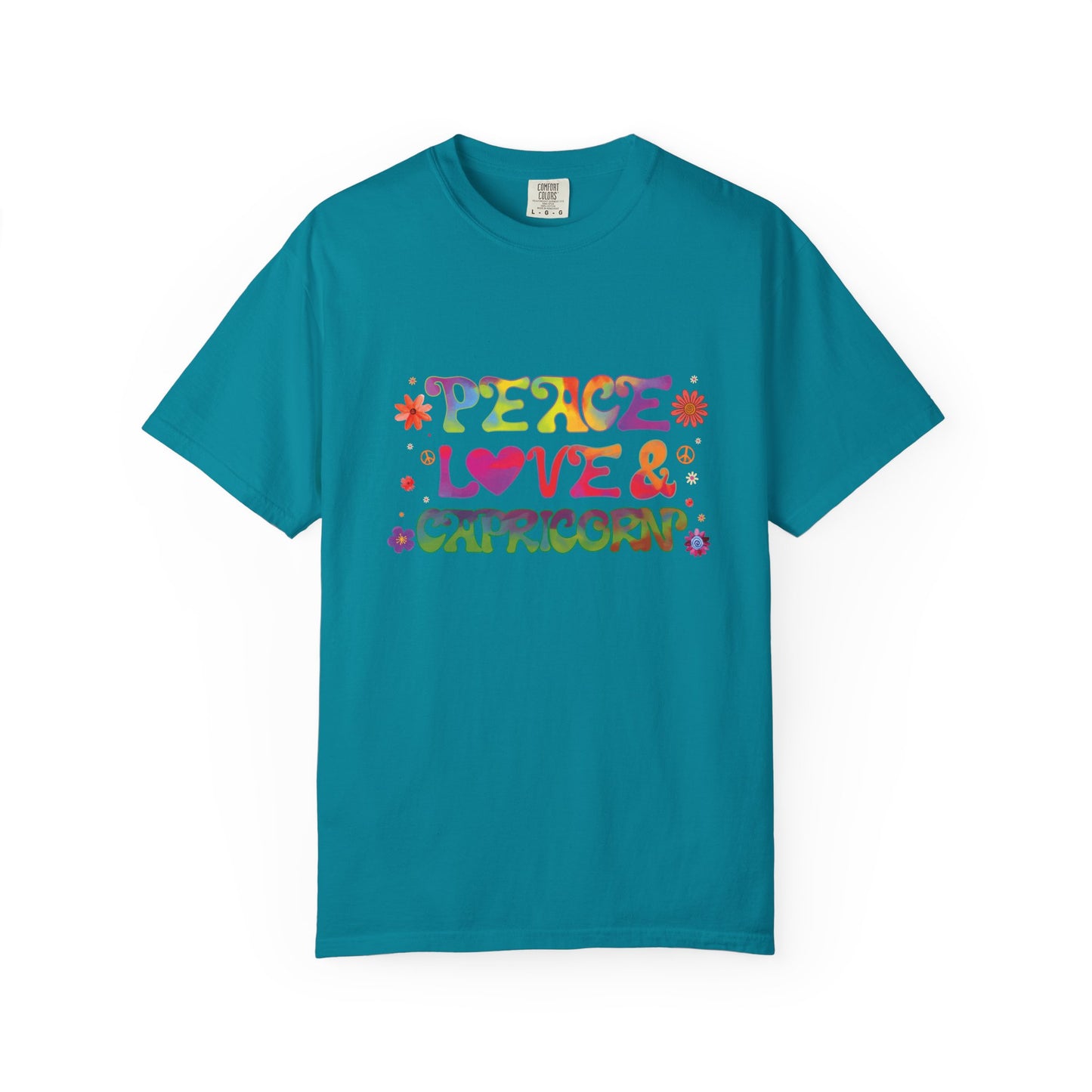 Peace Love & Capricorn – Groovy Hippie Zodiac Tee