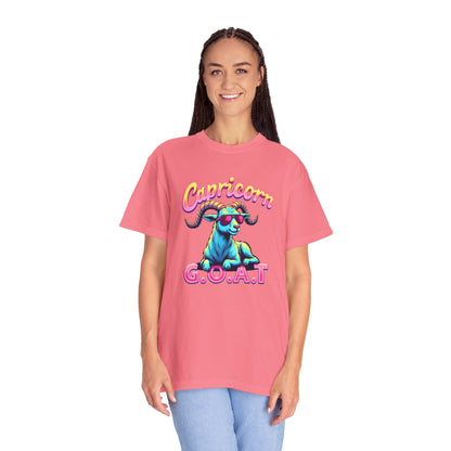 Capricorn G.O.A.T – Retro Neon Astrology Tee