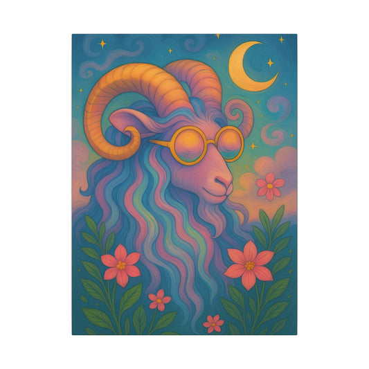 Aries Dream - Radiant Retro Ram Wall Art