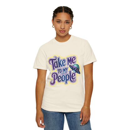 Take Me To My People Tee – Funny Retro UFO Shirt