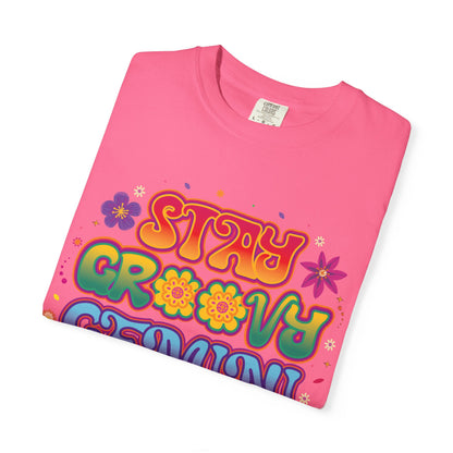 Stay Groovy Gemini – Flower Power Retro Zodiac Tee