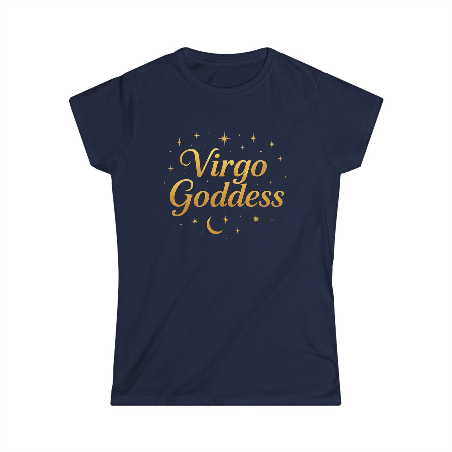 Virgo Goddess Women’s Softstyle Tee – Empowering Celestial Zodiac Shirt