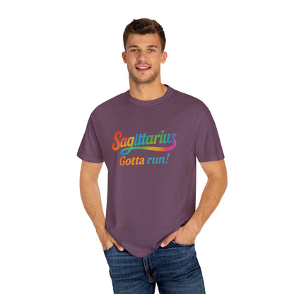 Sagittarius Gotta Run – Colorful Tee Zodiac Shirt