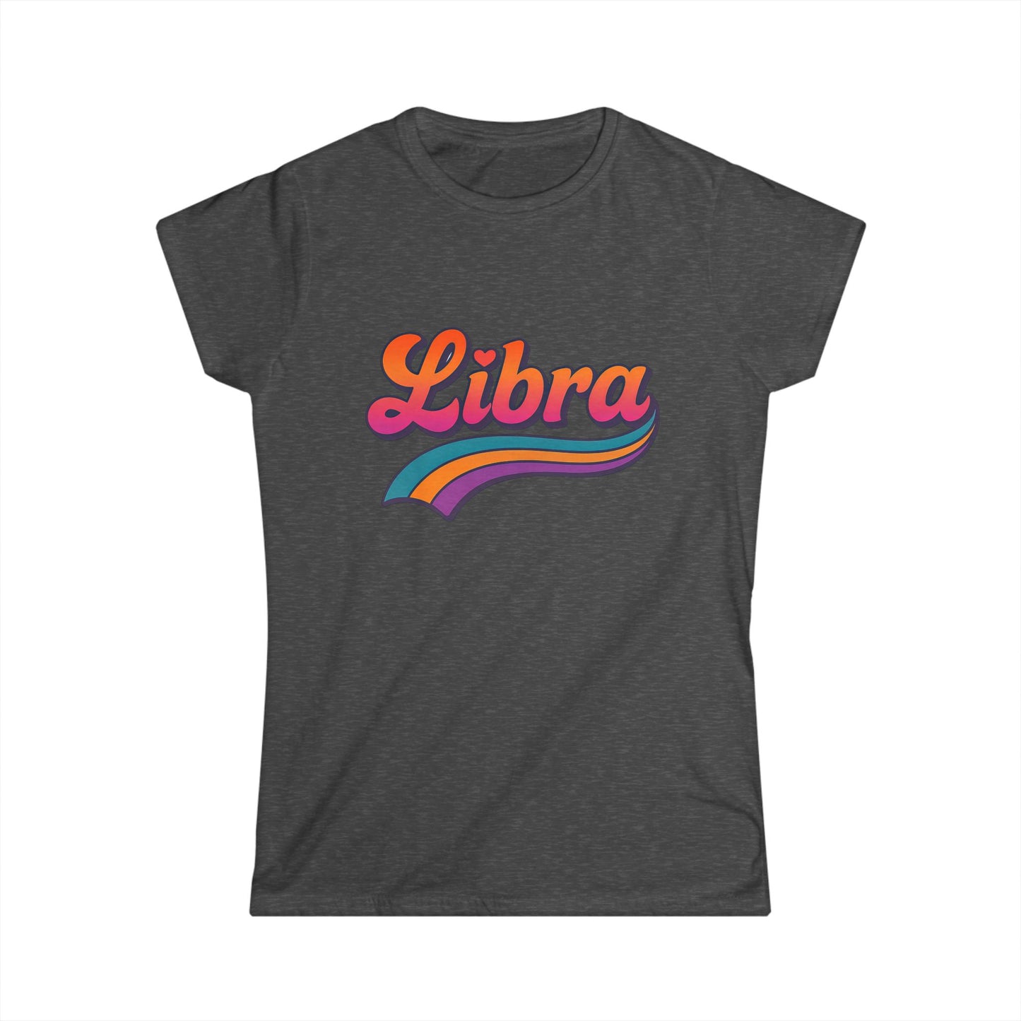Libra Women’s Softstyle Tee – Empowering Retro Zodiac Colorful Shirt
