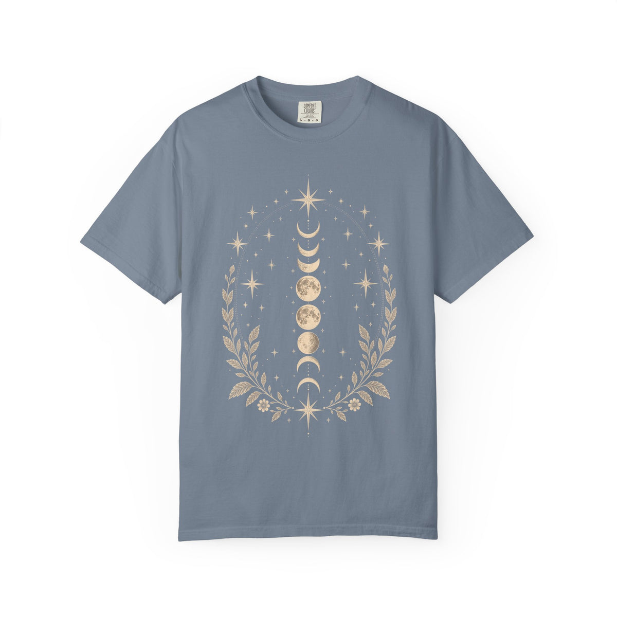 Vintage Celestial Crescent Moon and Stars T-Shirt