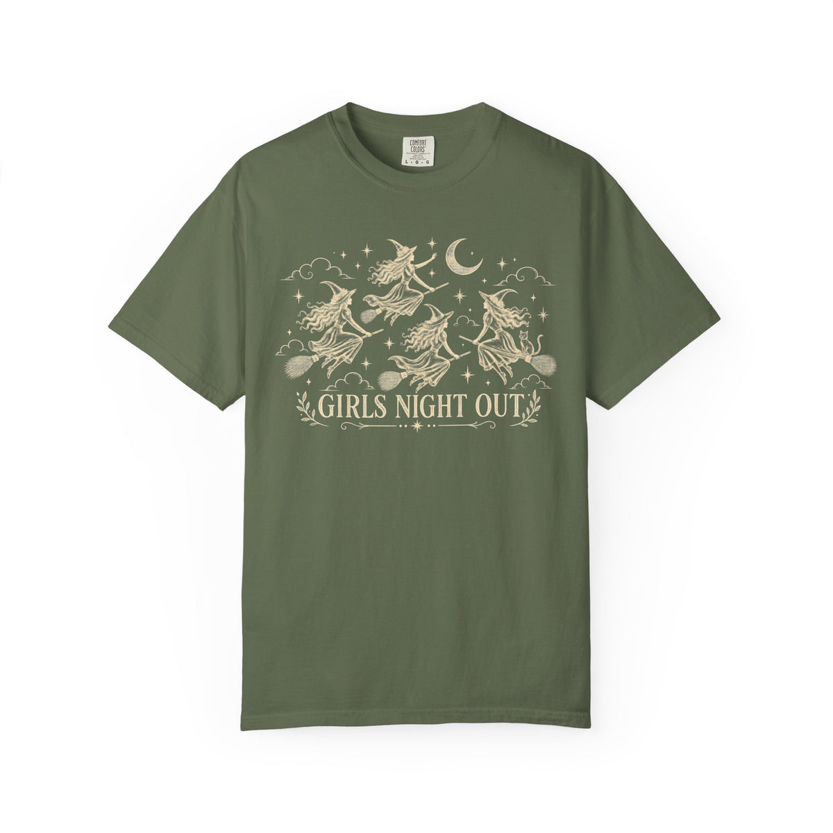 Girls Night Out Halloween Witchy Goth T-shirt | Vintage Feminist Graphic Tee