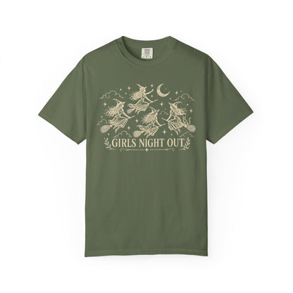 Girls Night Out Halloween Witchy Goth T-shirt | Vintage Feminist Graphic Tee