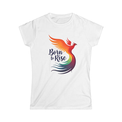 Born to Rise Phoenix Tee – Empowering Colorful Graphic Shirt