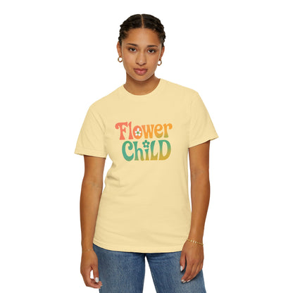 Flower Child Retro Colorful Tee – Groovy 70s Comfort Colors Shirt