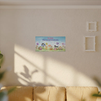 Cat Affirmation Wall Art, Whimsical Cats Canvas Print, Positive Affirmation Home Decor, Cute Cat Lover Gift, Inspirational Stretched Canvas Art