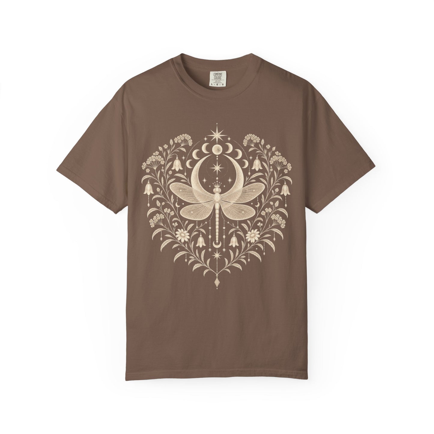 Boho Moon & Floral Mystic Dragonfly T-Shirt